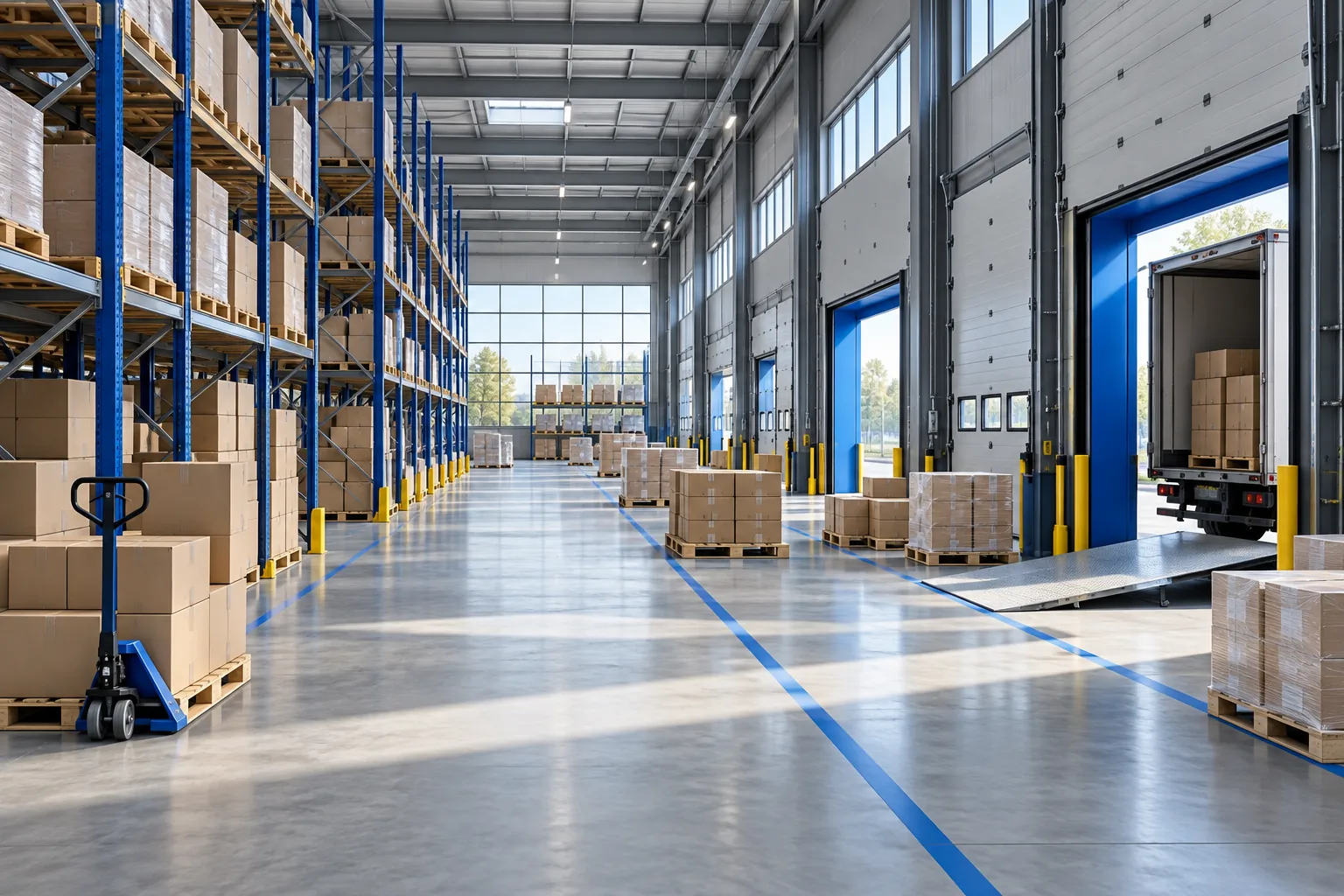 Entrepôt logistique pour une activité commerciale